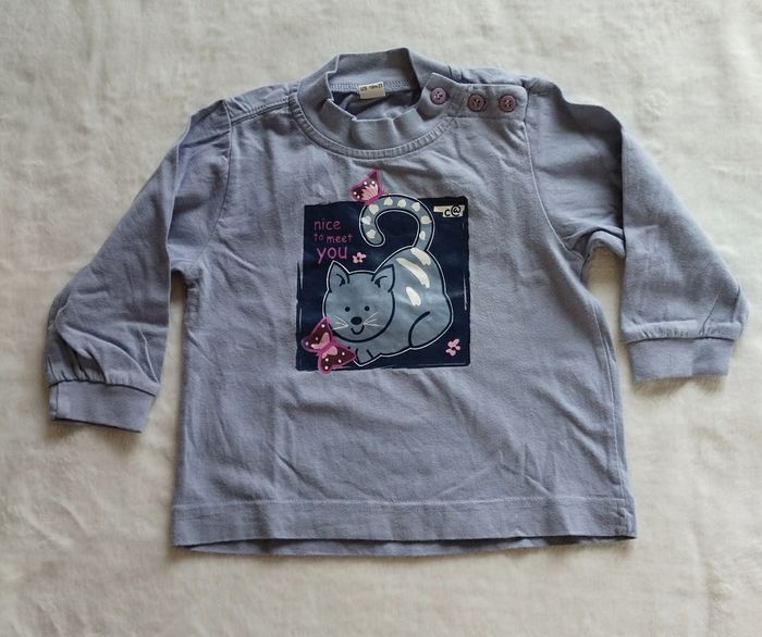 Ensemble Sweat bleu et pantalon bordeaux, Taille 18 mois - photo numéro 2