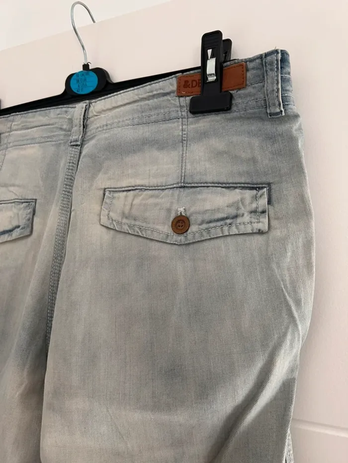 Bermuda short jean hm h&m denim poches Kort Pantaloncini di jeans Pantalones destroy corto hombre - photo numéro 4