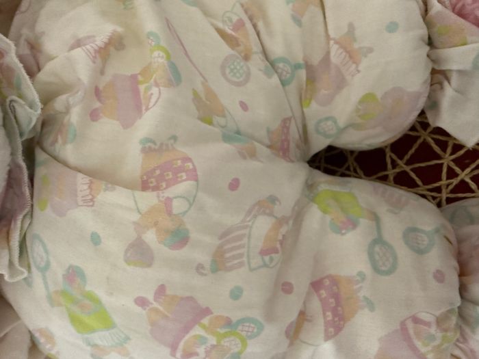 Doudou peluche vintage lapin rose Ajena - photo numéro 4