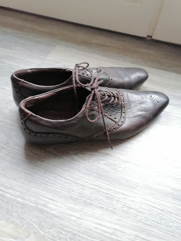 Chaussures habillés homme en cuir marron avec lacets Blackstone - photo numéro 4