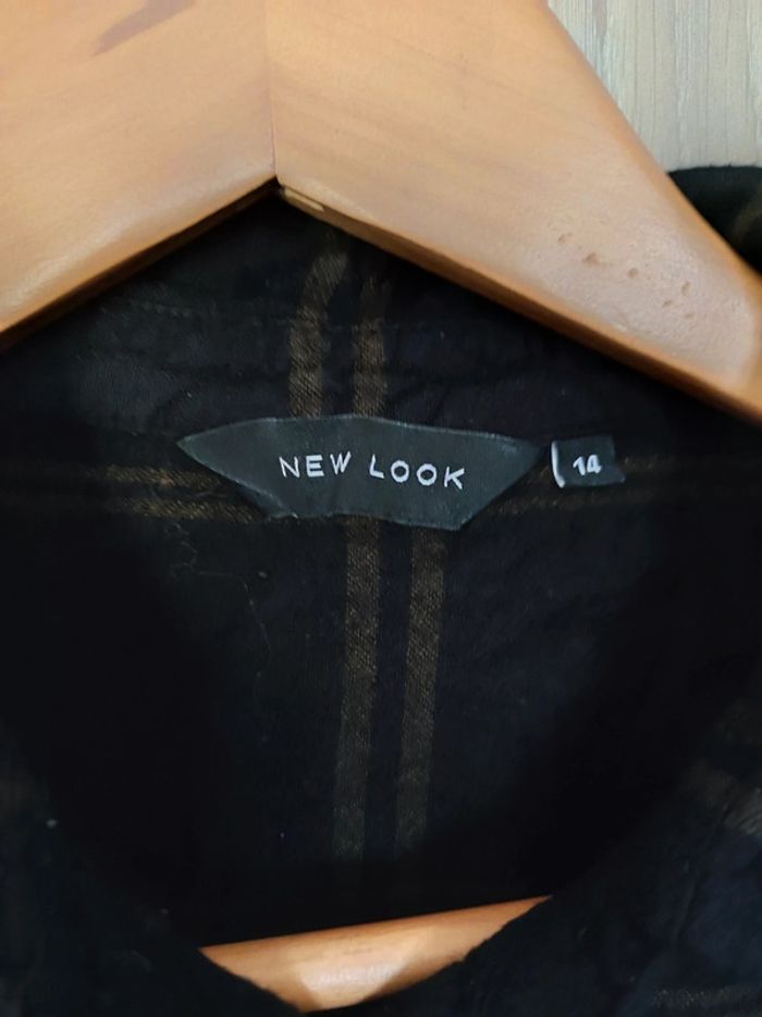 Chemisier noir carreaux t 42 New look - photo numéro 2