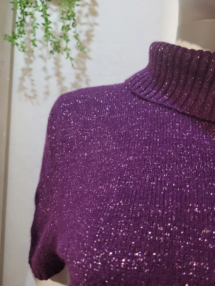 Pull manches courtes avec angora - photo numéro 3