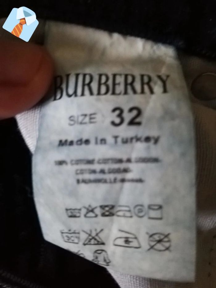 Jean Bleu Marine Burberry – Taille 35 - photo numéro 6