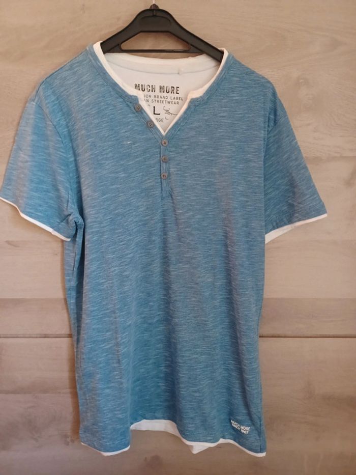 Tee shirt taille L homme Bleu much more - photo numéro 3