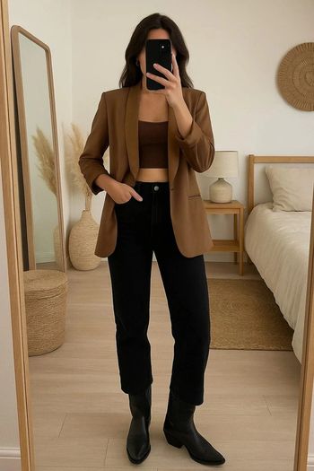 Blazer chic bi matière Bel Air – Taille S