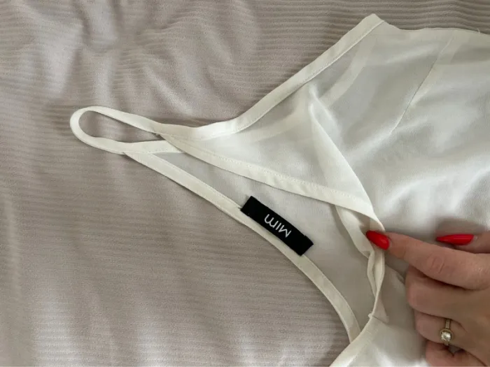 Débardeur blanc transparent mim taille M - photo numéro 4