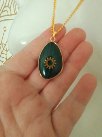 Collier pierre malachite