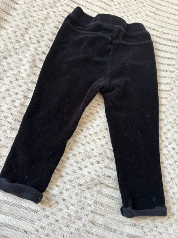 Legging fille en velours noir Disney 18 mois - photo numéro 4