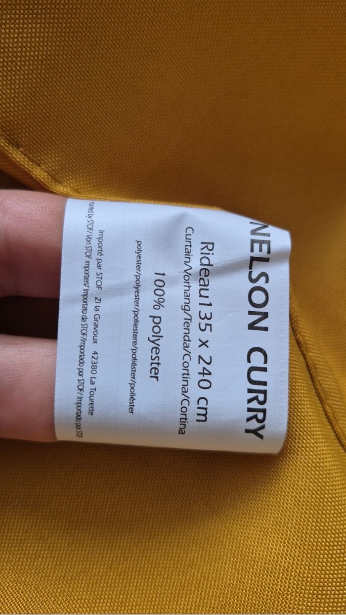 Rideau Oeillets Jaune Moutarde x1 - photo numéro 2