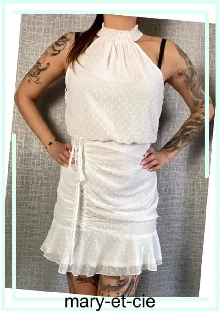 SOLDE - Robe blanche mini taille S - photo numéro 4