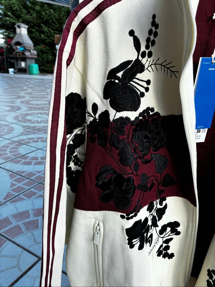 Adidas Originals x ASOS - Veste de survêtement à fleurs brodées - Babeurre - photo numéro 7