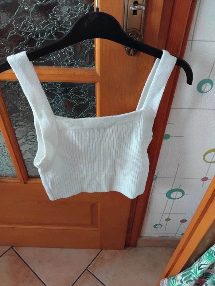 Pull crop top à bretelles - photo numéro 3