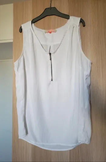 Blouse blanche manches courtes