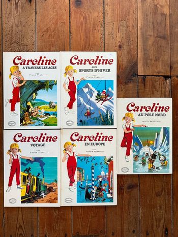 TBE - Lot de 5 livres Caroline bd Grands albums Hachette anciens vintage blanc