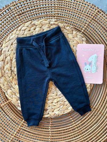 Pantalon de jogging bleu marine, 0-6 mois