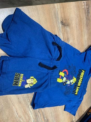 Pyjama short garçon 3-4 ans Sam Le Pompier
