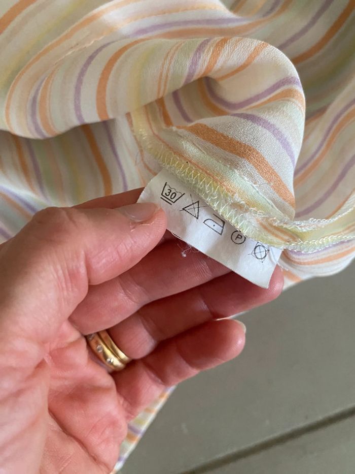 Chemise Afibel en voile aux couleurs pastels taille 38 - photo numéro 14