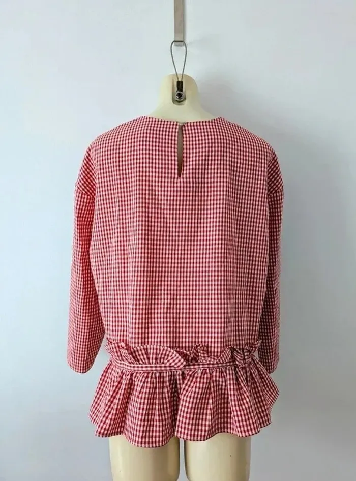 Blouse à carreaux - Daphnea - taille M - photo numéro 2