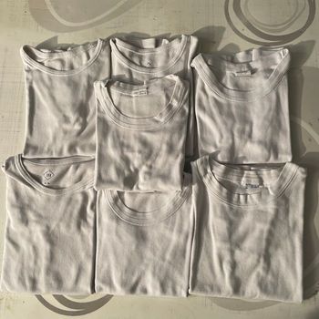 Lots de 7 maillots de corps manches courtes