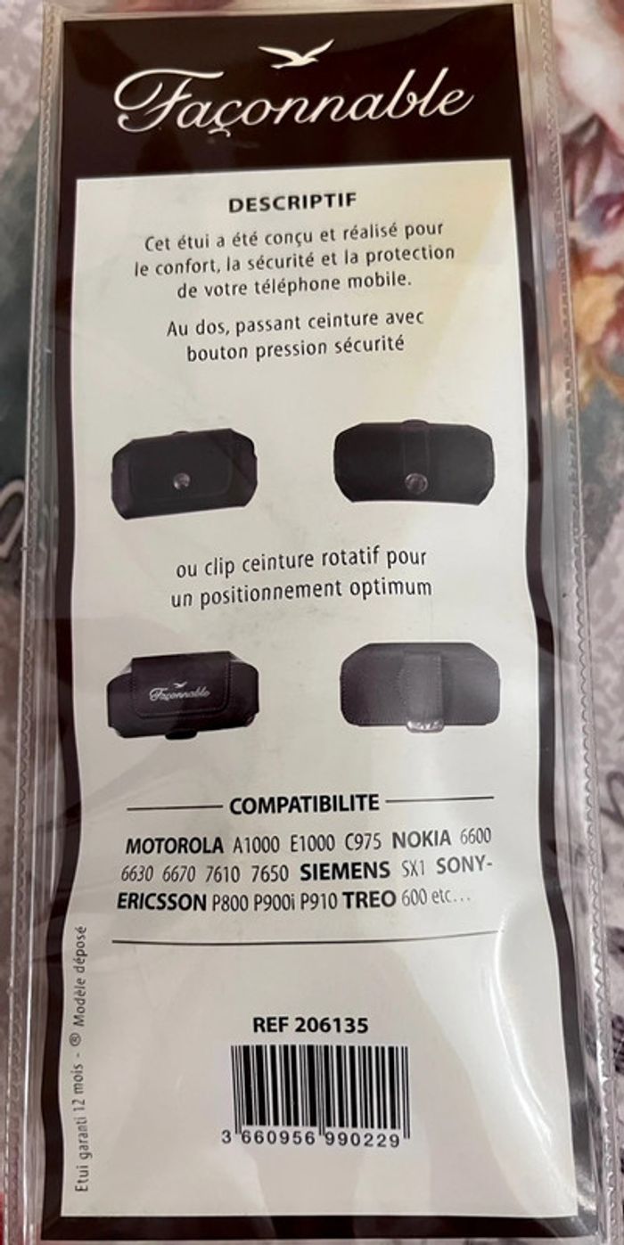NEUF - housse marque Façonnable mobiles modèles vintage - photo numéro 4