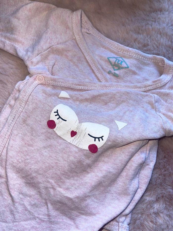 Lot 5 body bébé fille tex 1 mois - photo numéro 3