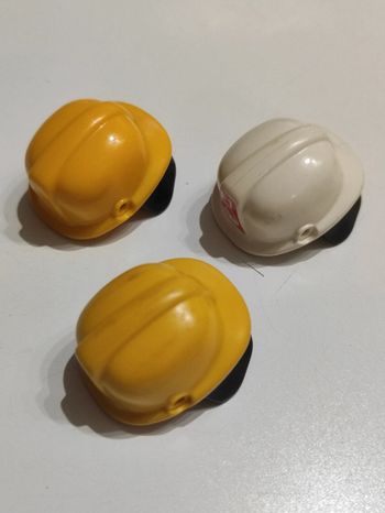 Playmobil lot 3 casques pompier sans visières