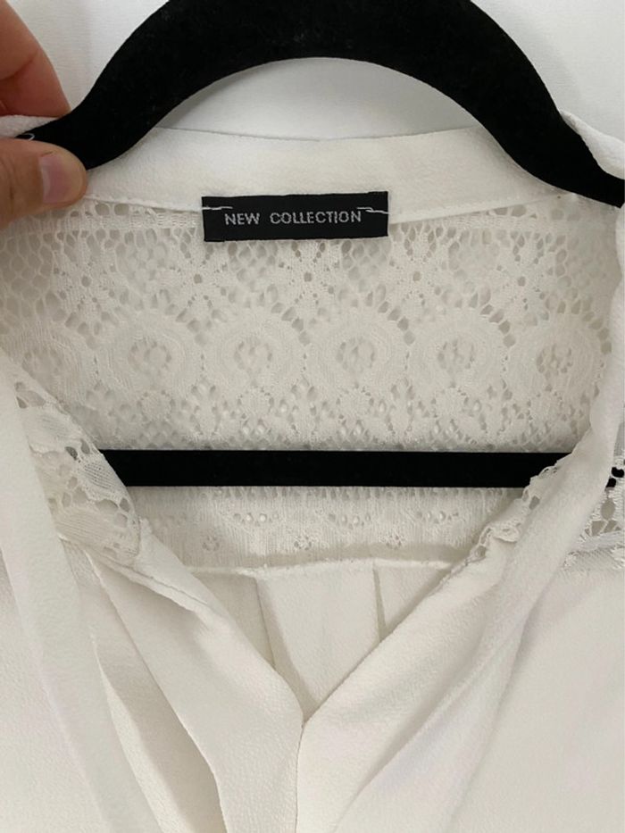 Blouse Blanche Avec Broderie Taille Unique - photo numéro 5