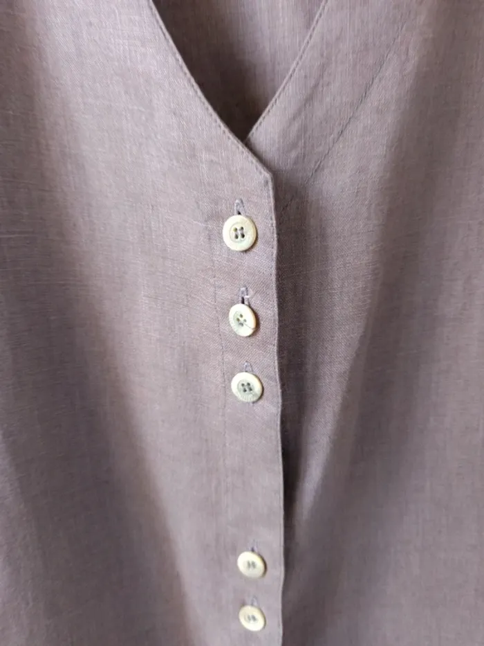 Surchemise/veste/tunique Lin'n Laundry 100% lin - photo numéro 3
