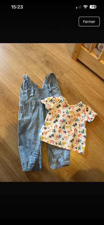 salopette avec tee shirt 