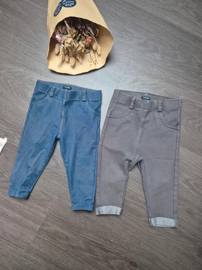 Lot de 2 jeggings kiabi 12 mois