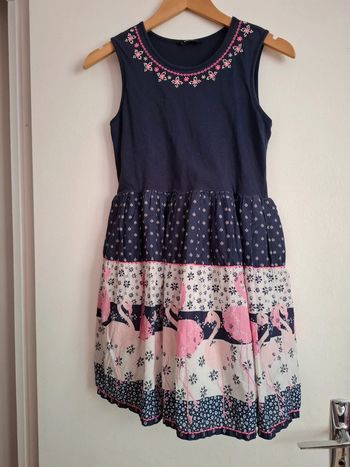 Robe 11/12ans flamand rose