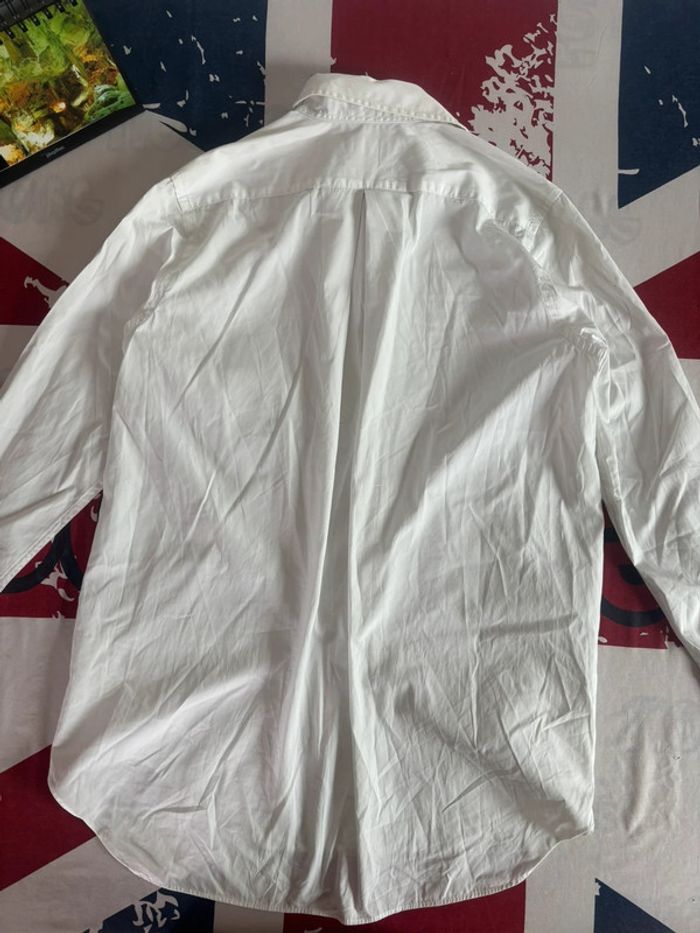 Chemise Ralph Lauren Vintage Blanc Logo Bleu Taille S/M - photo numéro 11