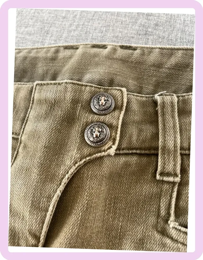 Jean Vert Effet Usé/Déchiré – Balmain – Taille 40 💚 - photo numéro 3