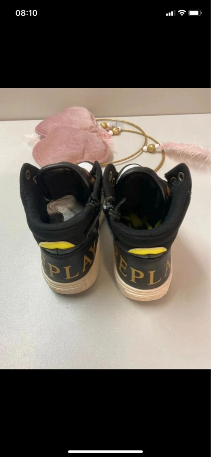 Baskets montantes Replay – Noir, blanc & motif zébré - Taille 31 - photo numéro 6