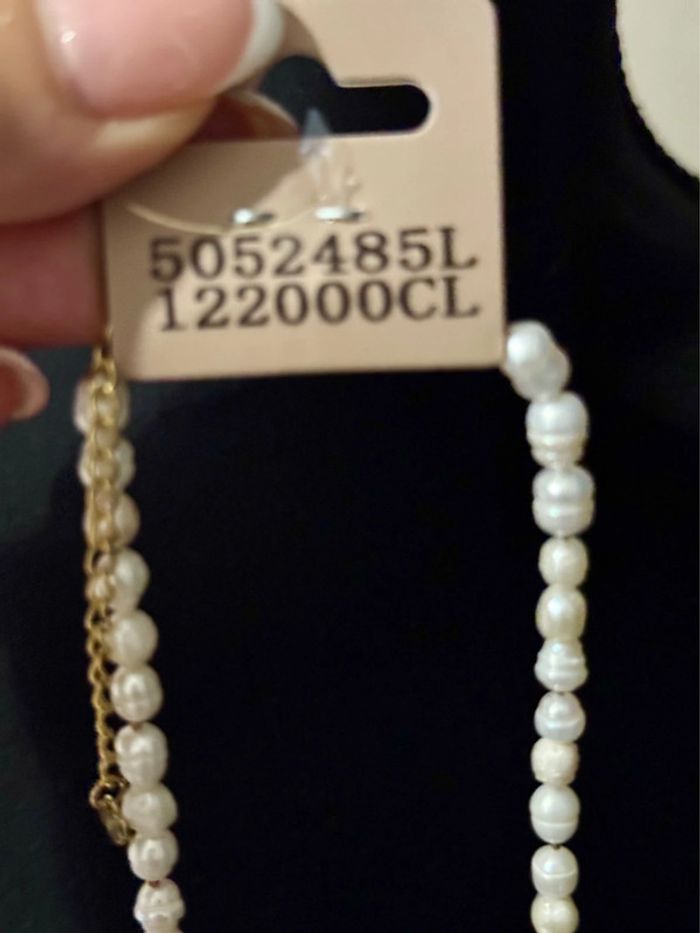 Sautoir habaha Paris perles d’eaux douces véritables amazonite œil de tigre rare - photo numéro 6