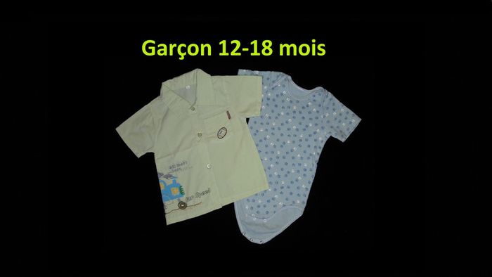 Parfait état : Lot été garçon 12-18mois mois body et chemise à manches courtes