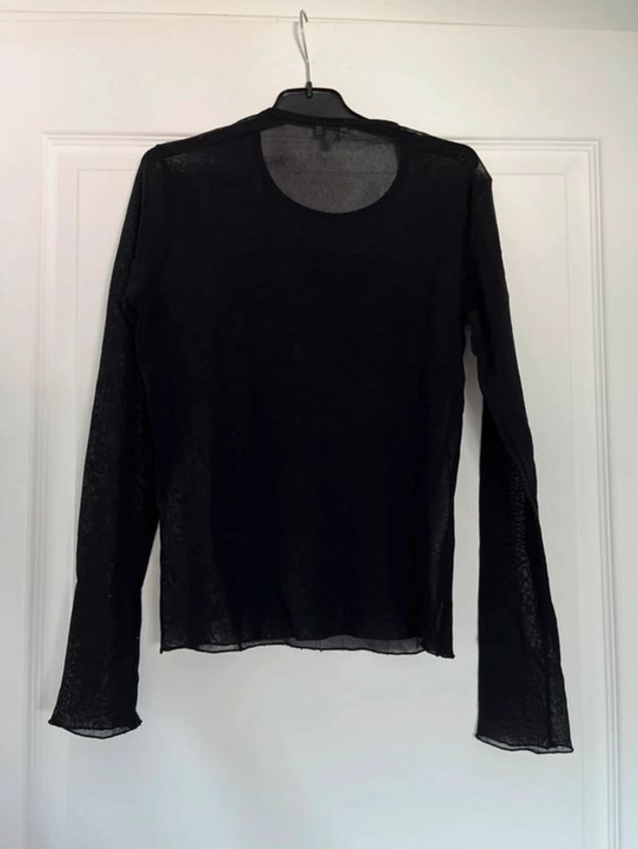 Blouse transparente manches longues noire Étam M🖤 - photo numéro 7