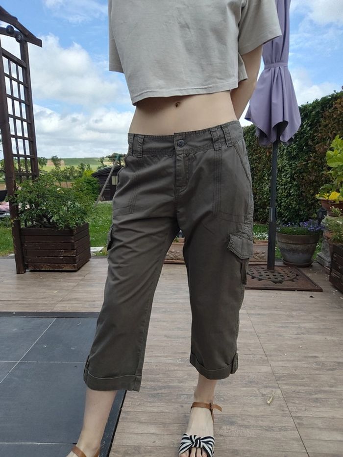 Pantacourt kaki taille basse T40 - Woman - photo numéro 7