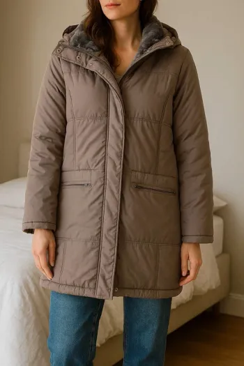 Manteau gris large 40