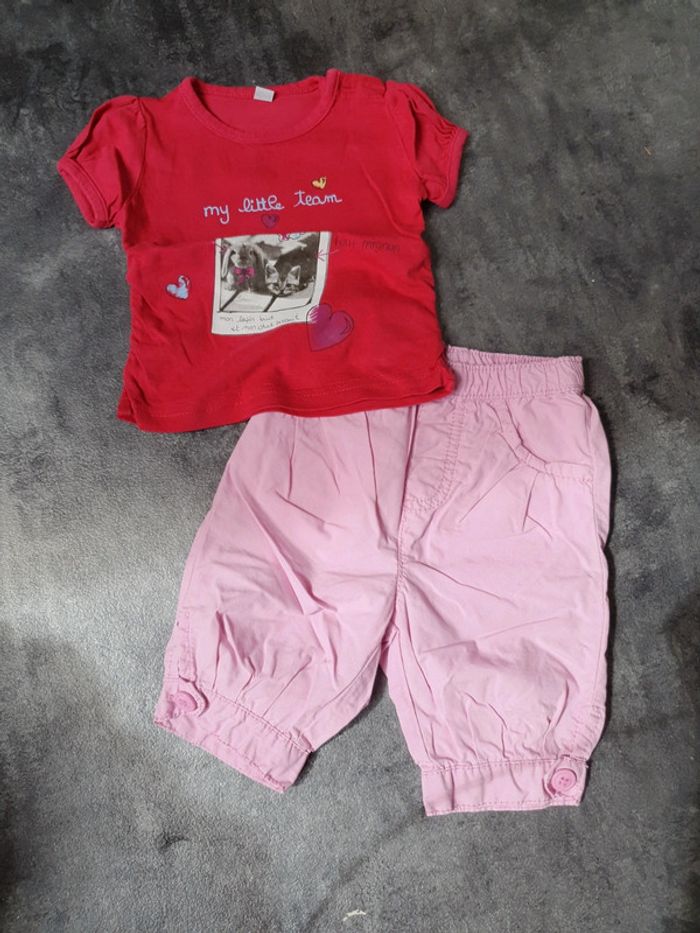 Ensemble été bébé fille 6 mois peu porté