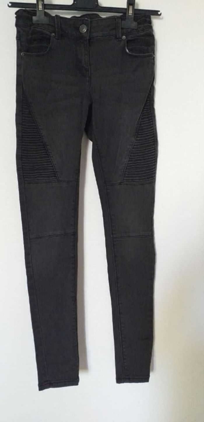 Pantalon jean fille kiabi noir 12 ans - photo numéro 3