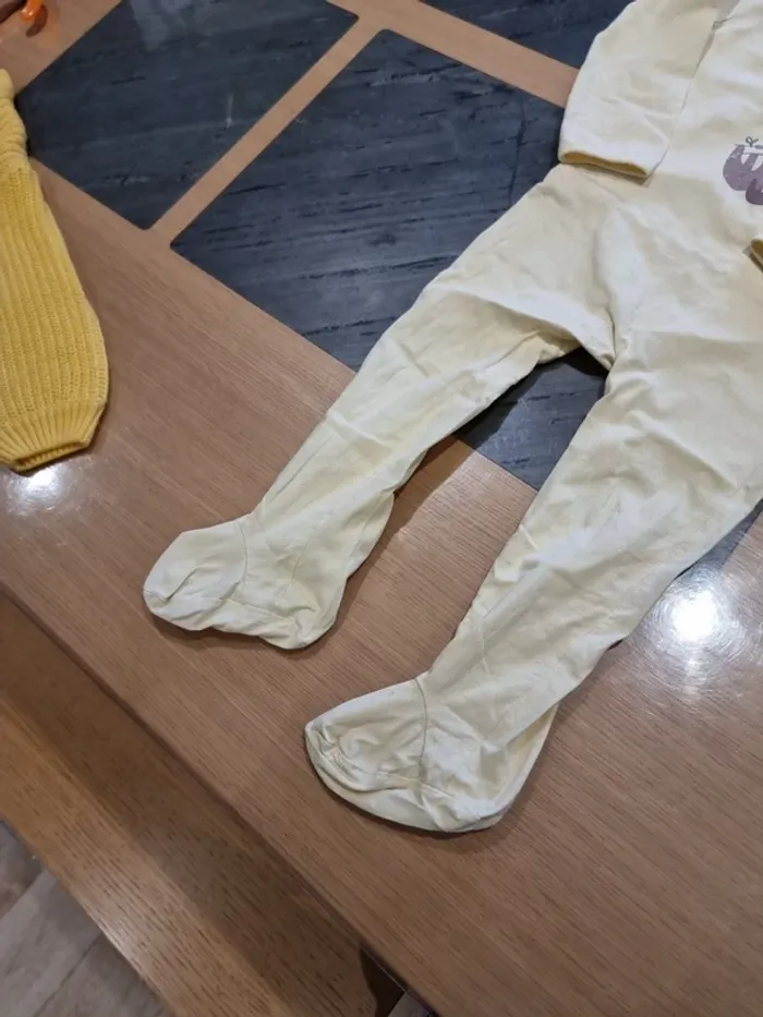 Pyjama grenouillère 36 mois jaune kiabi - photo numéro 3