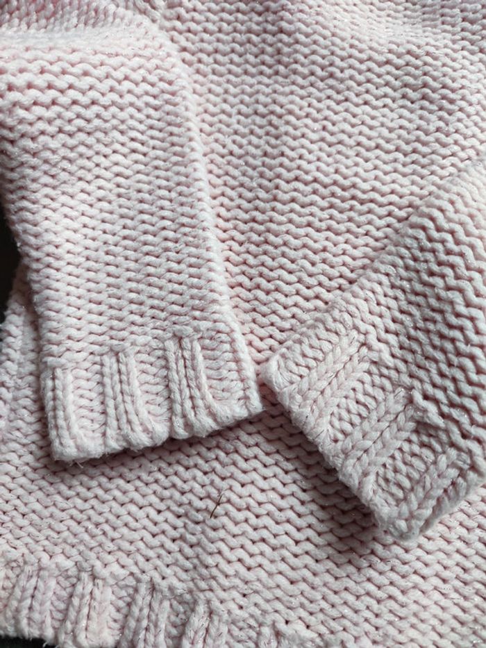 Gilet tricoté fille lisa rose 3 ans - photo numéro 5