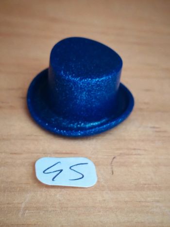 Playmobil cirque 1 chapeau haut de forme bleu pailleté