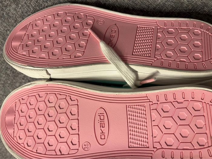 Chaussure fille neuve taille 34 verte et rose - photo numéro 5