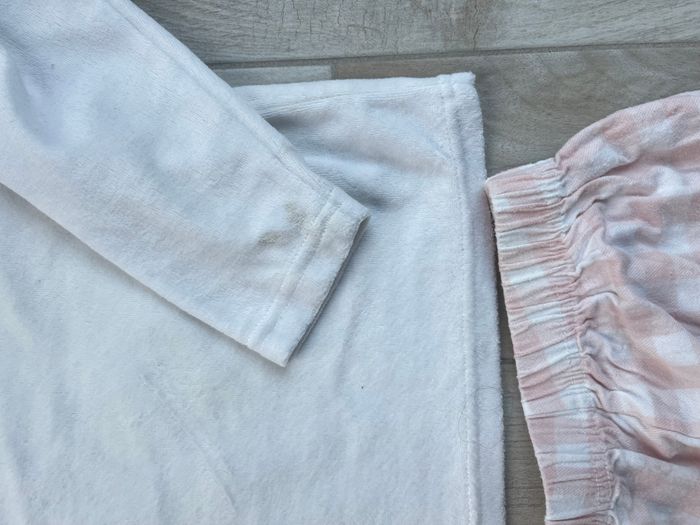 Pyjama pantalon à carreaux rose et blanc fille 10 ans - photo numéro 6