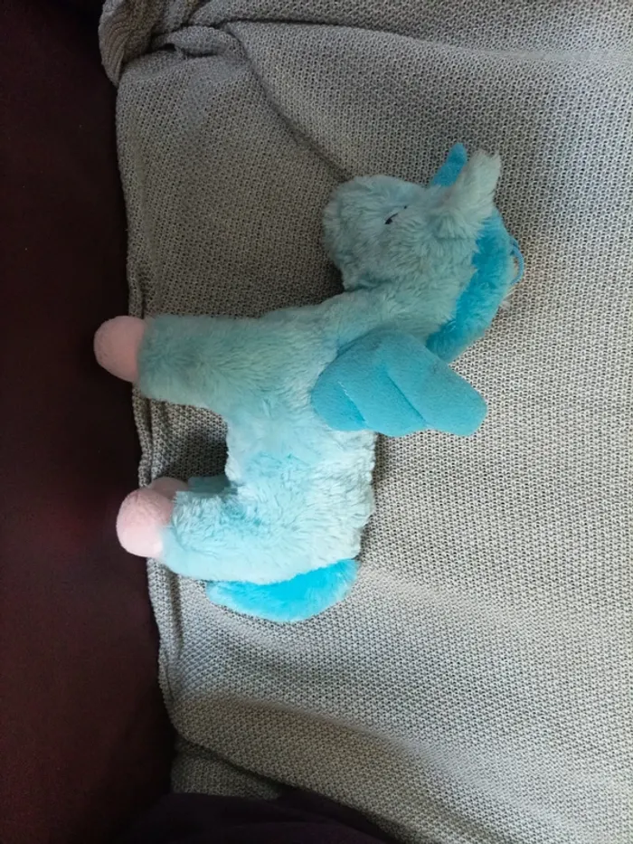 Peluche licorne bleu - photo numéro 3