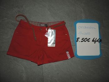 short orchestra taille 14 ans neuf