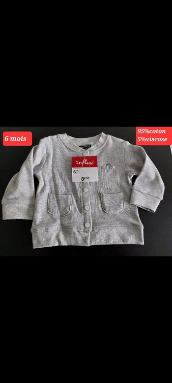 Veste grise fille 6mois 