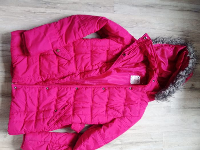 Doudoune mi-longue rose foncée taille 40 - photo numéro 4